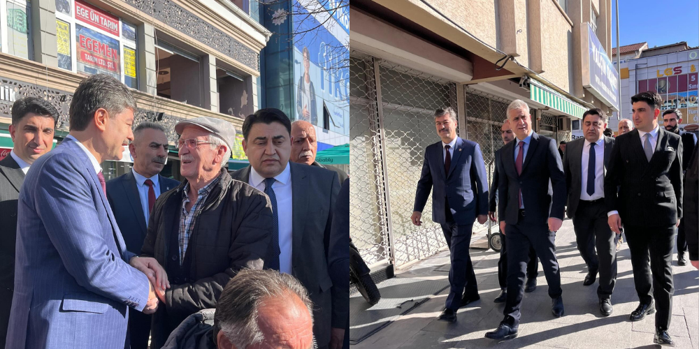 Necmettin Erkan ve Hasan Basri Yalçın’dan Kırşehir’de Esnaf Ziyareti